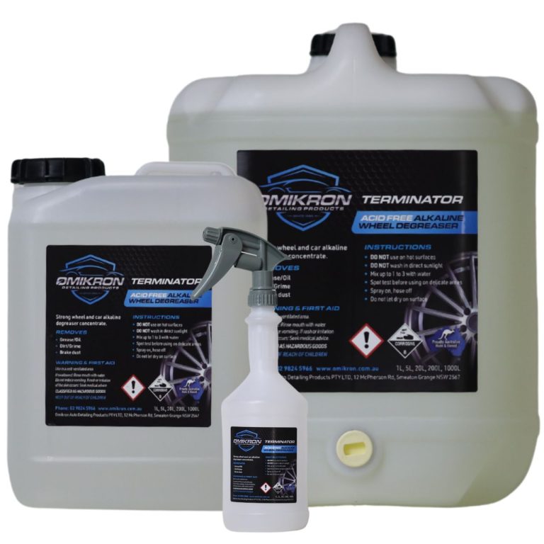 Terminator Wheel Cleaner & Degreaser, alkaline conc, acid free 5L ...
