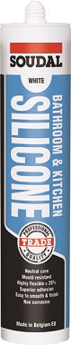 Bathroom & Kitchen Silicone - White 300ml Cartridge